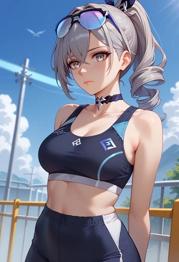 star rail,silver wolf,athletic,track suit  - AI generated anime art